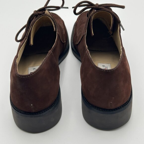 VTG DIBA Womens 9.5 Brown Lace Up Oxford Nubuck Style Upper 1.25 Inch Heel Shoes - Picture 9 of 12